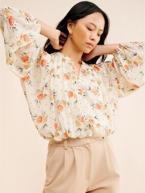 Dress Forum Floral Buttoned Blouse